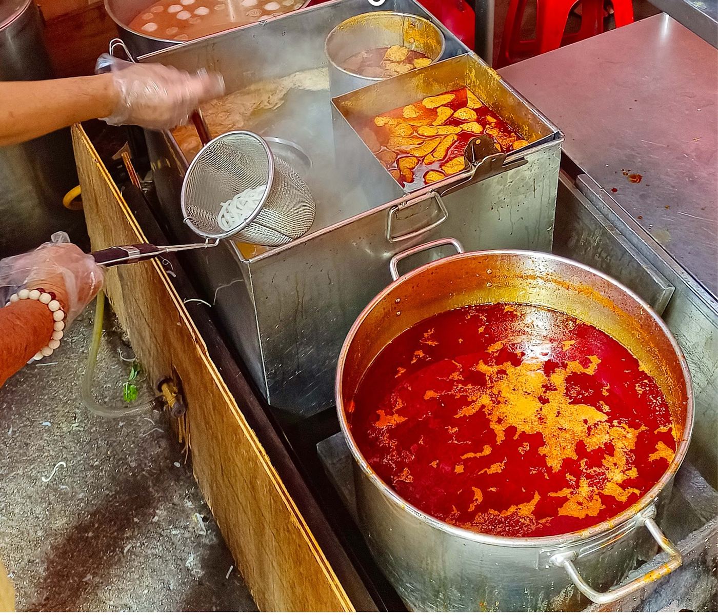 Pots of broth